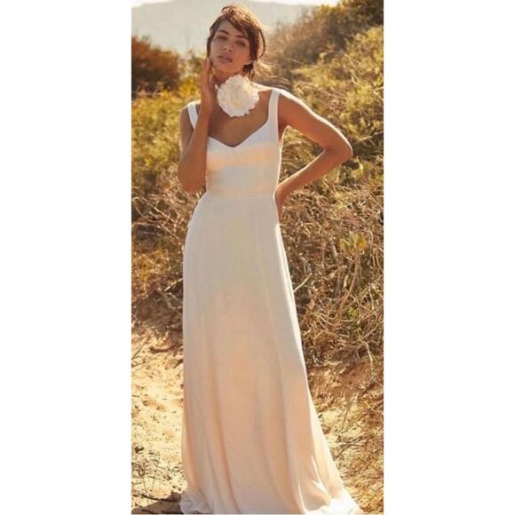 Reformation Lecce Bridal Wedding Ivory White Maxi Dress Size 0 - Picture 3 of 12